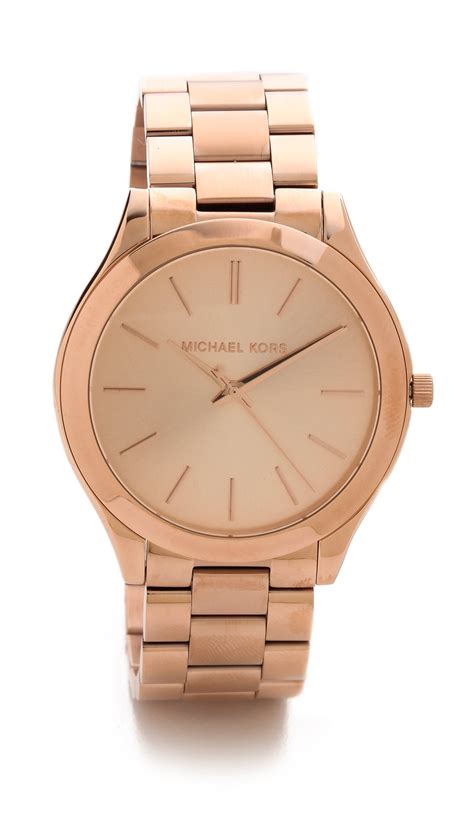 michael kors slim runway rose gold tone|michael kors runway watch.